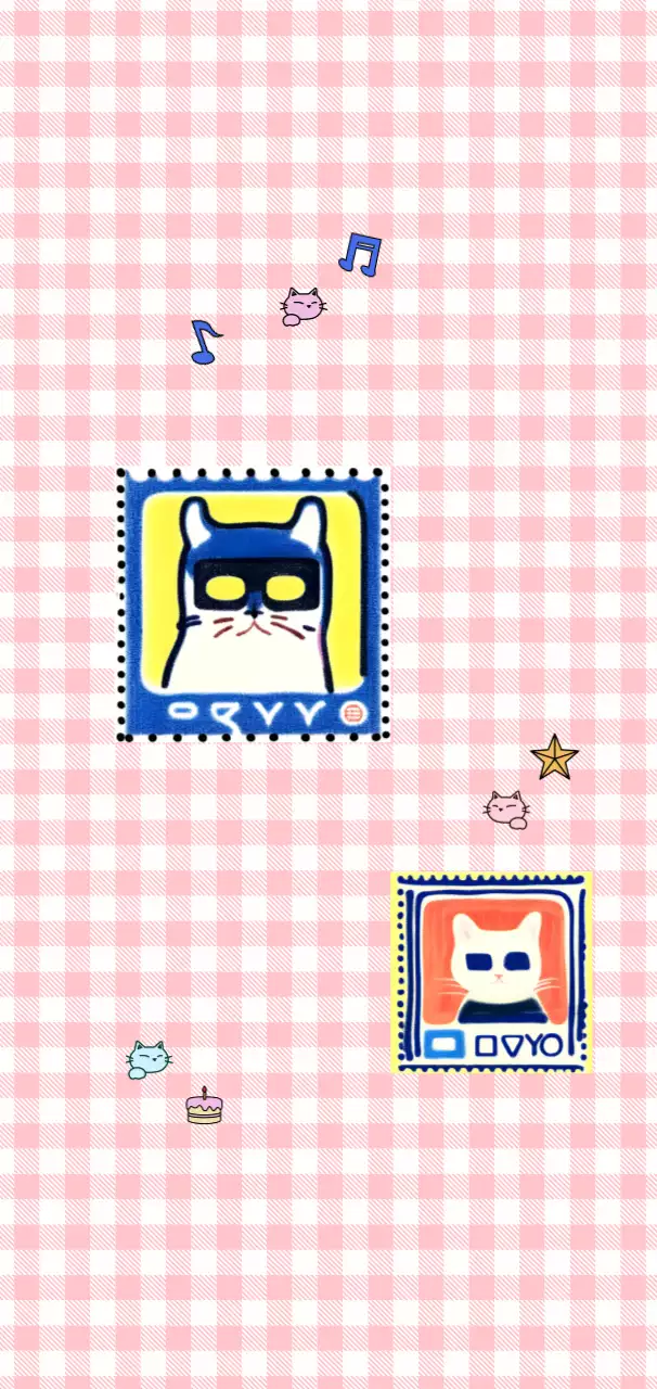 핑크 아기자기한 동물 스티커