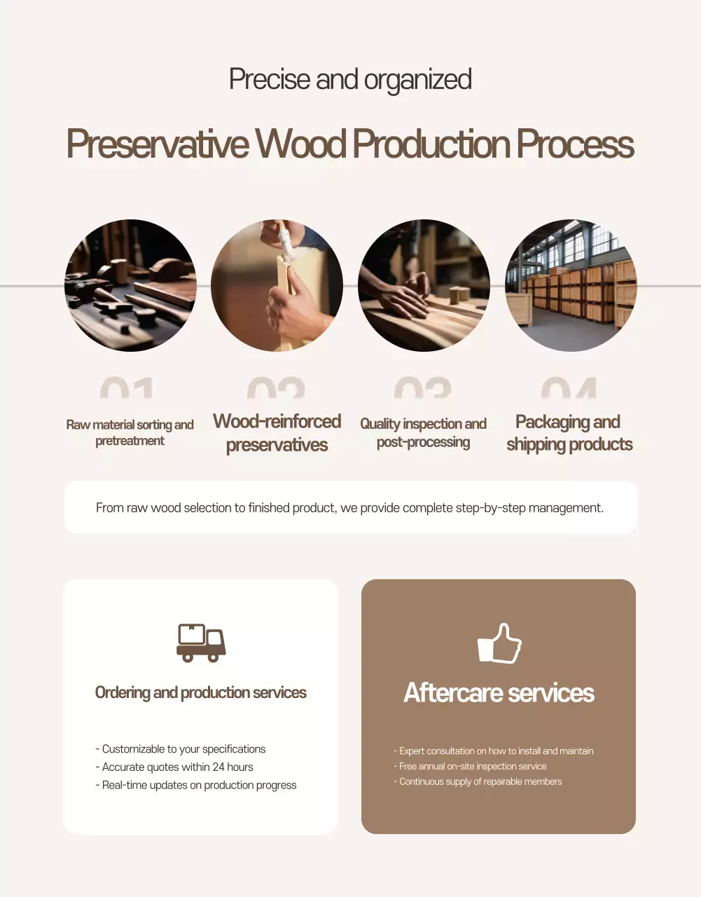 Anúncio de madeira simples bege