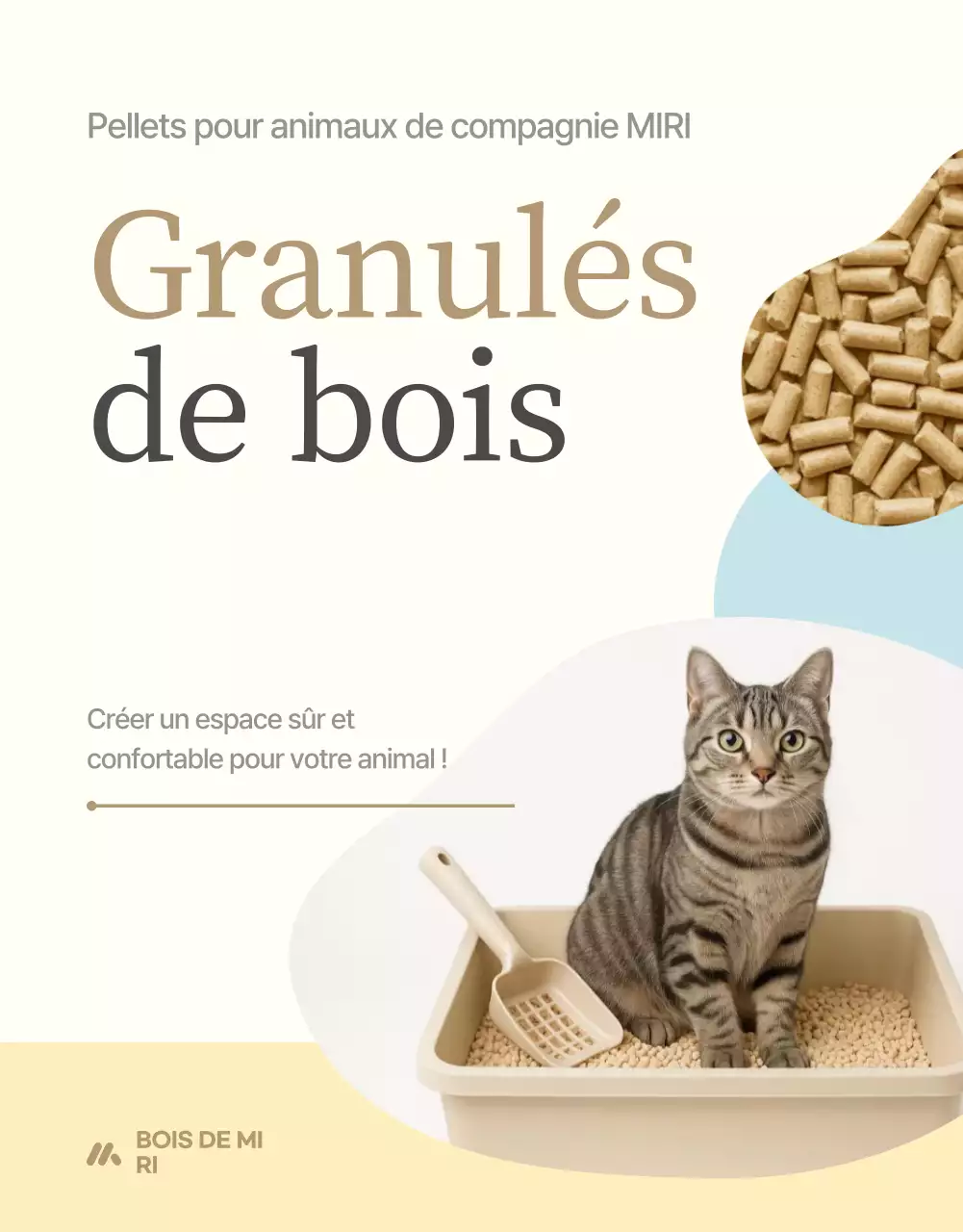 Promotion de produits pour animaux de compagnie beiges et simples