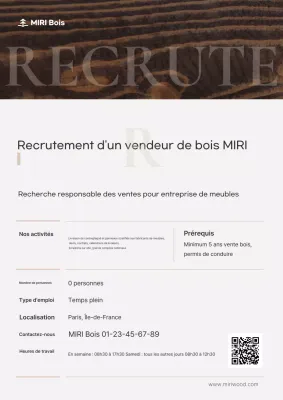 Avis de recrutement pour Brown Clean Sales