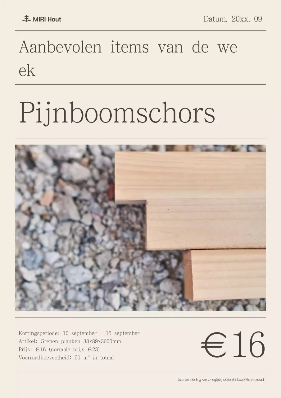 Beige Eenvoudig Hout Uitverkoop