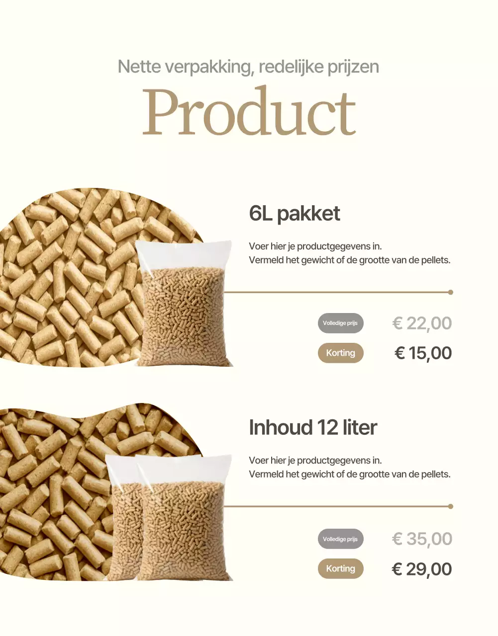Beige Simple Pet Product Promotie