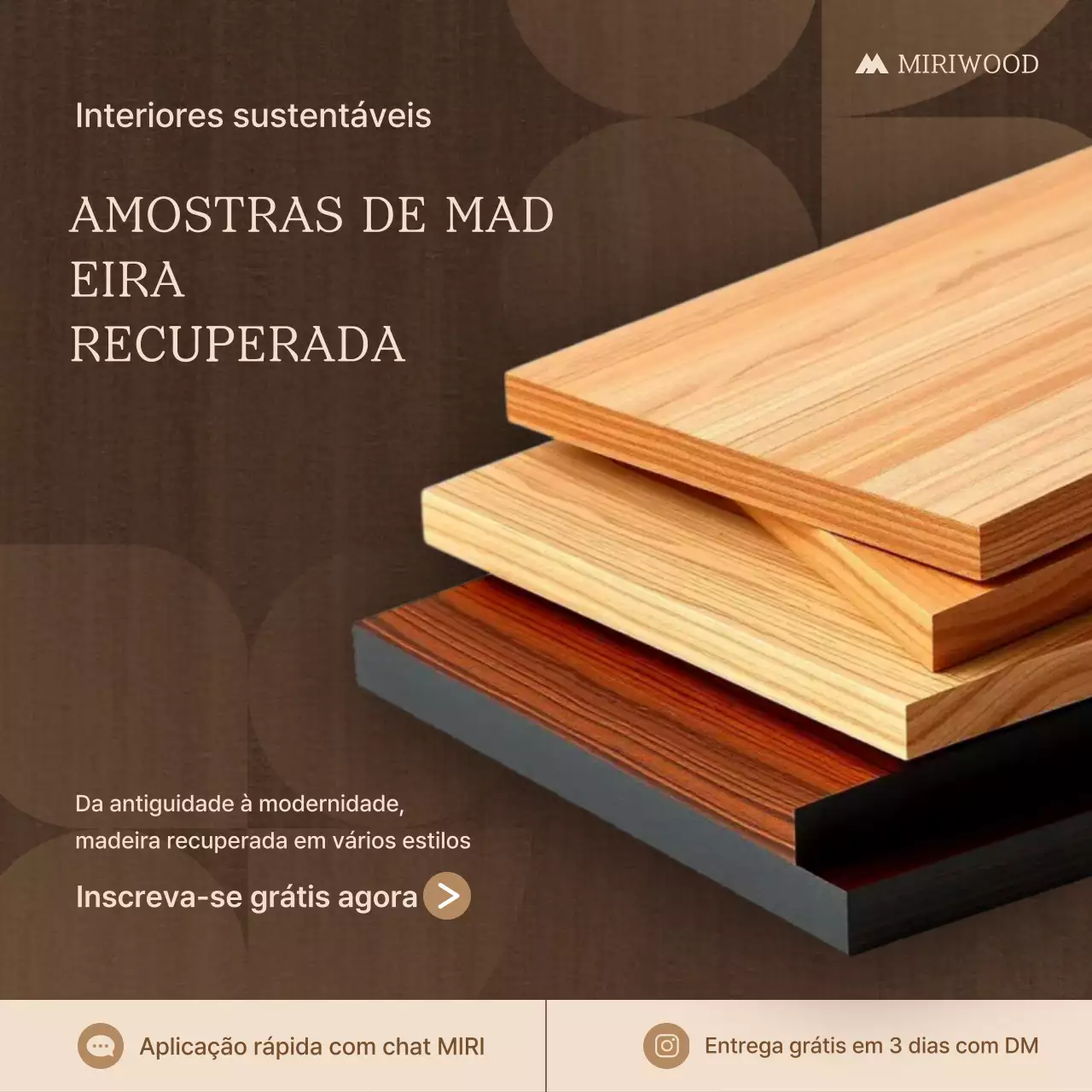 Anúncio de Interior Moderno Marrom