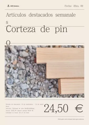 Venta de madera simple beige