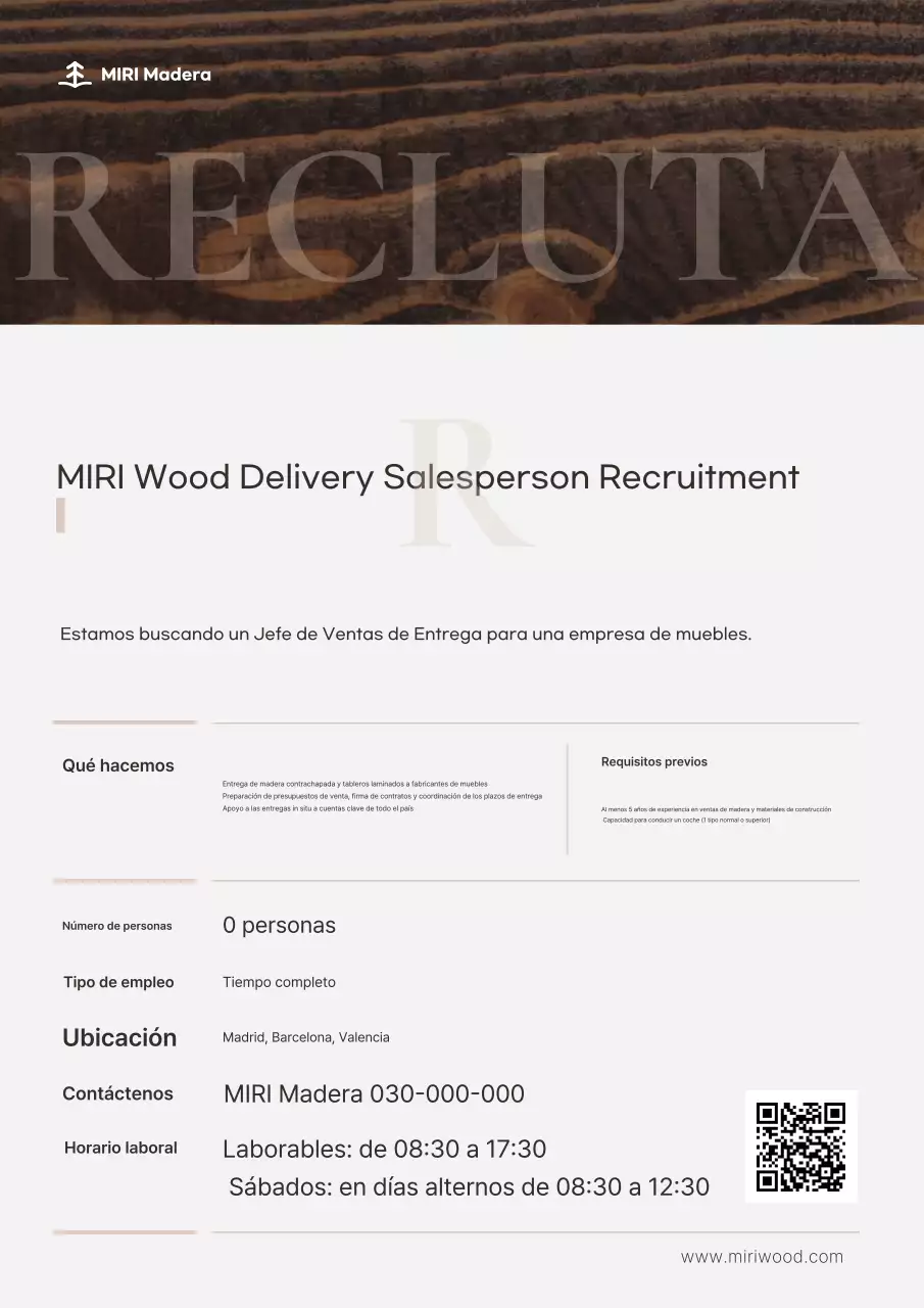 Aviso de contratación de ventas de Brown Clean