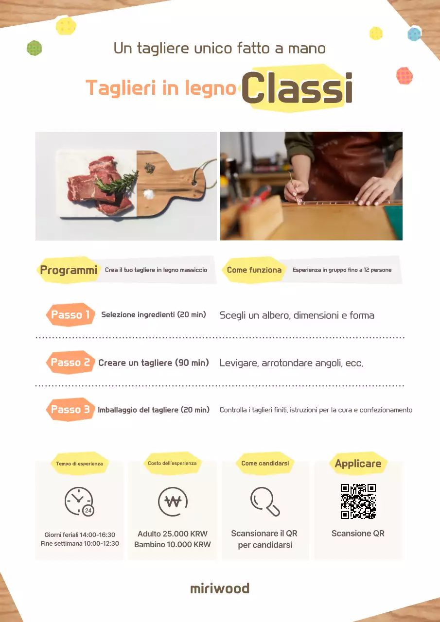 Esperienza di legno semplice arancione