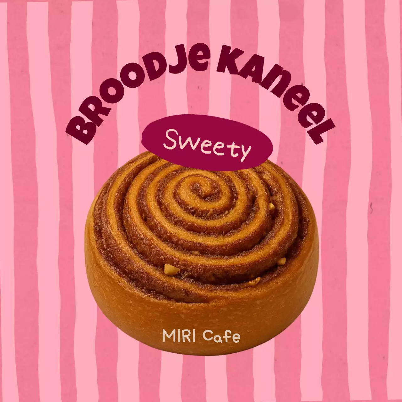 Roze Retro Bakkerij Advertentie