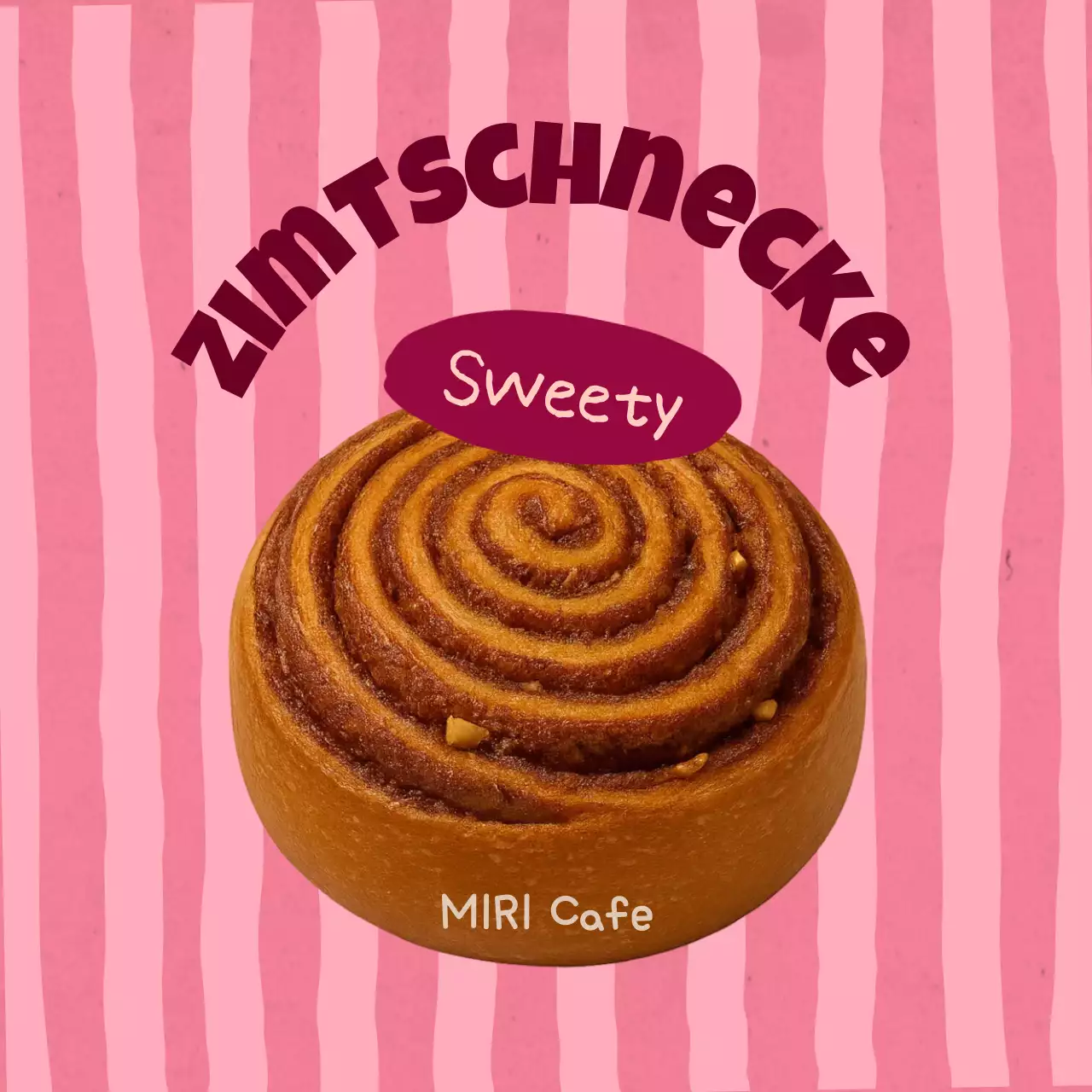 Rosa Retro-Bäckerei-Anzeige