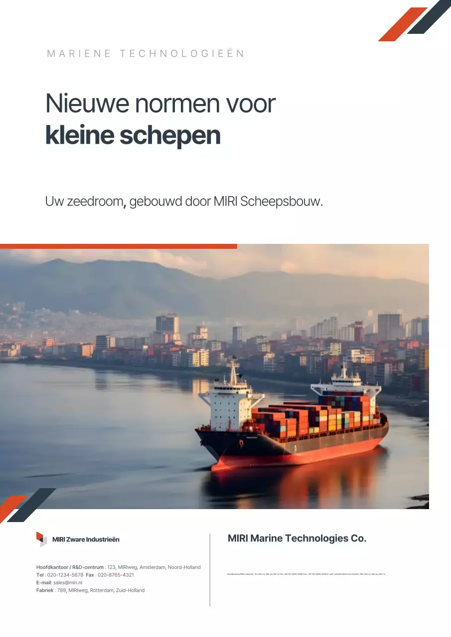 Promotie van een wit modern scheepswerfbedrijf