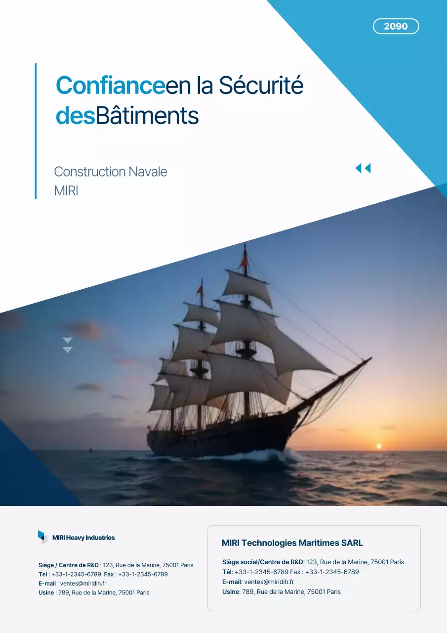 Une promotion de chantier naval moderne blanche et bleue