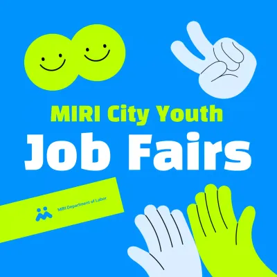 Promosi Bursa Kerja Blue Simple