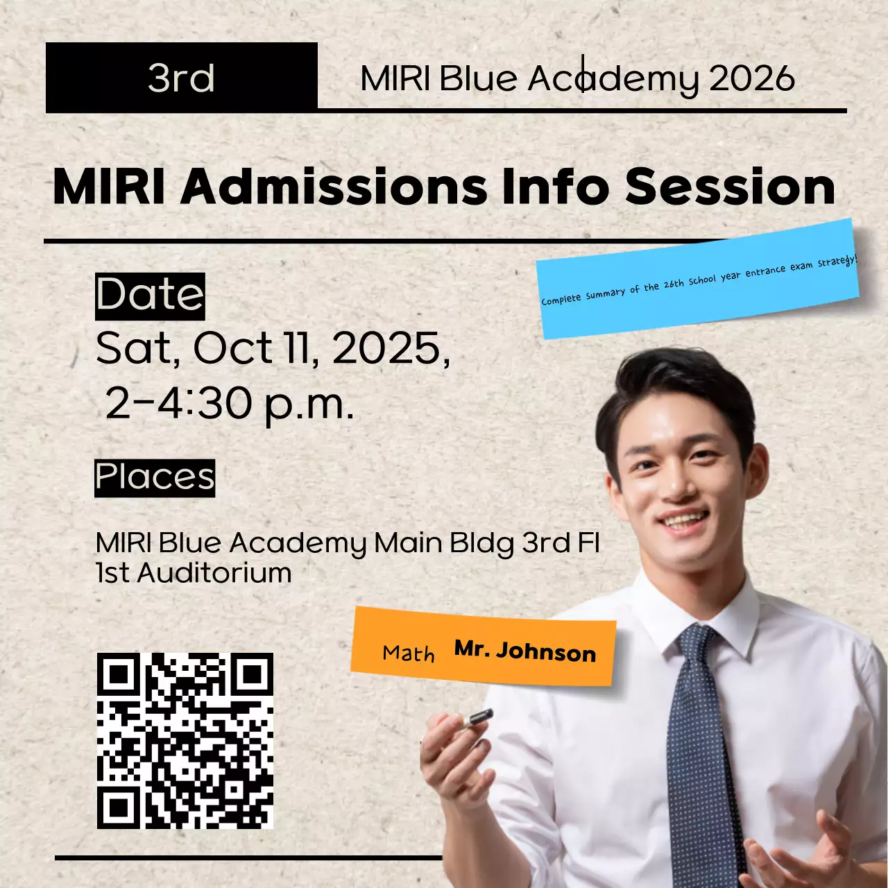 Sesi Informasi Penerimaan Sederhana Beige