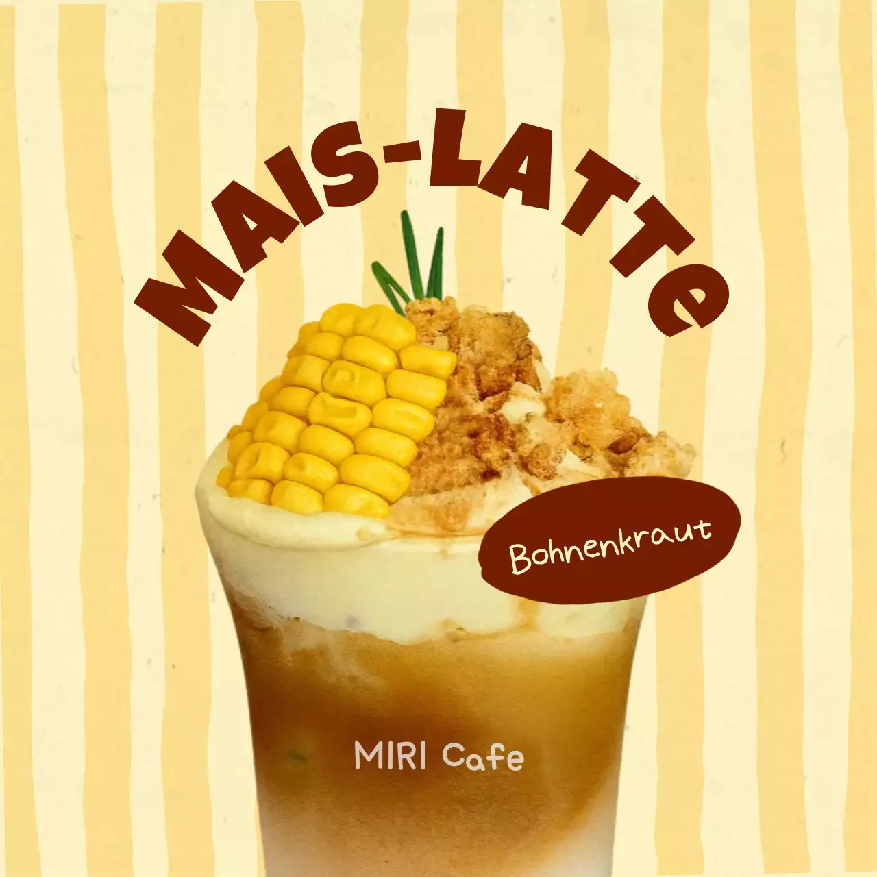 Beige Vintage Getränkewerbung