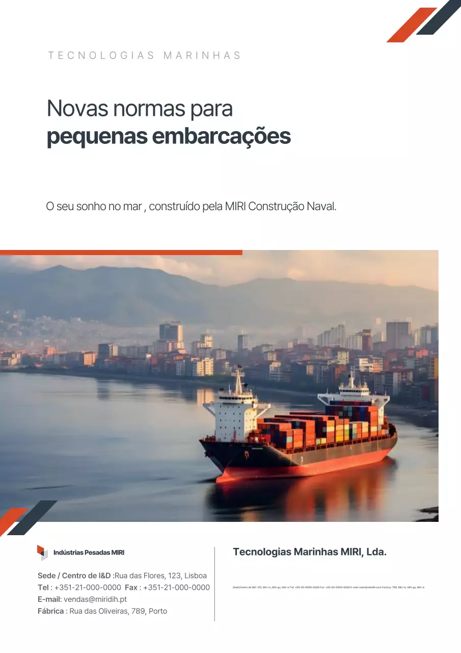 Promoção de empresa de estaleiro moderno branco