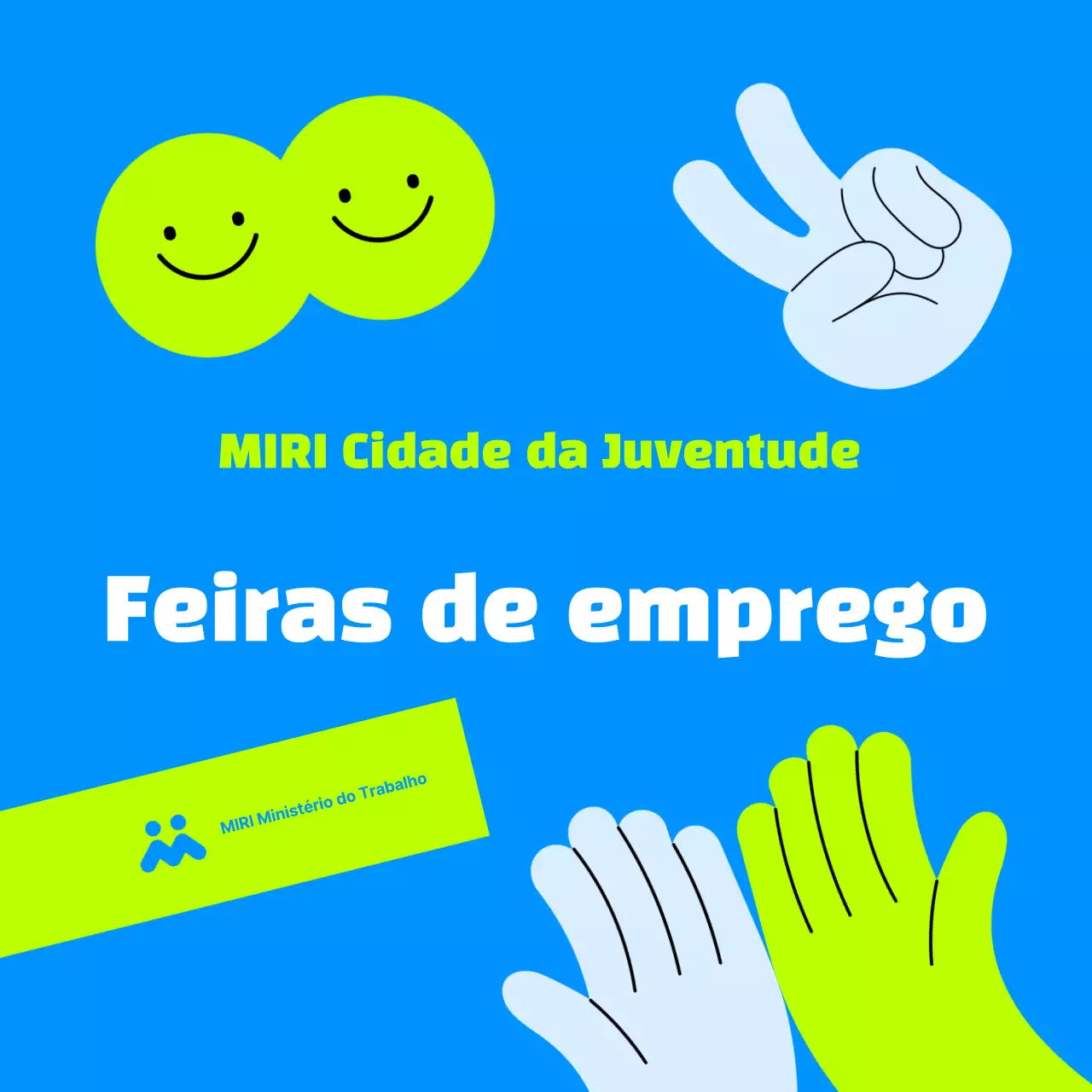 Promoção da Feira de Empregos Blue Simple