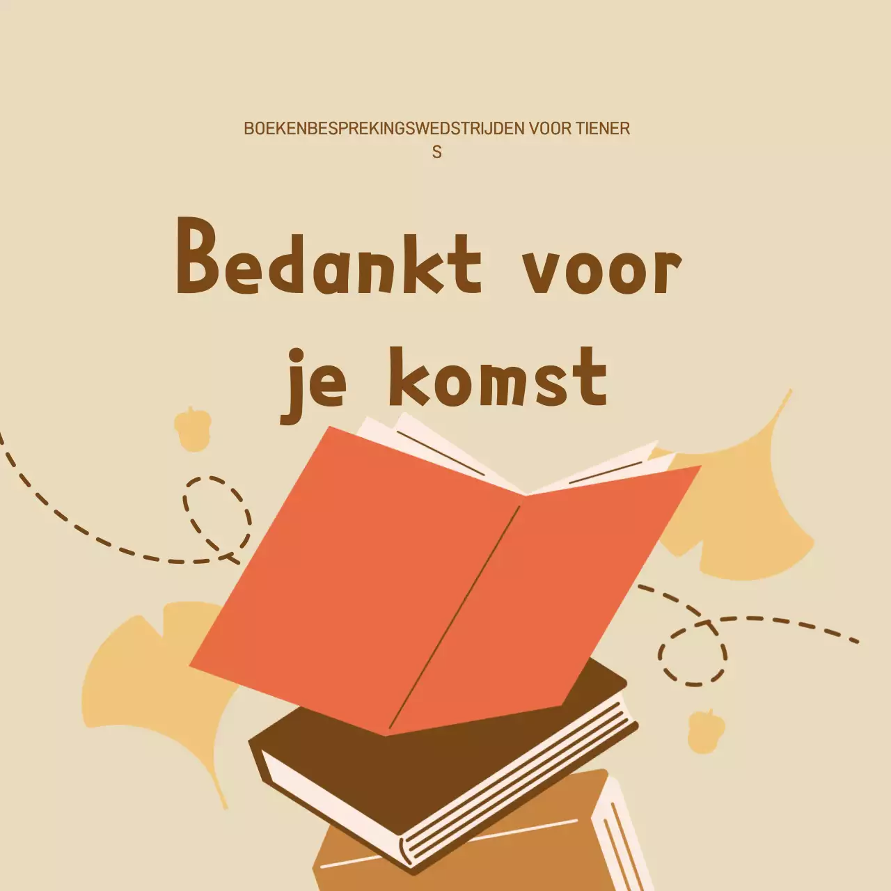 Beige Eenvoudig Leesevenement