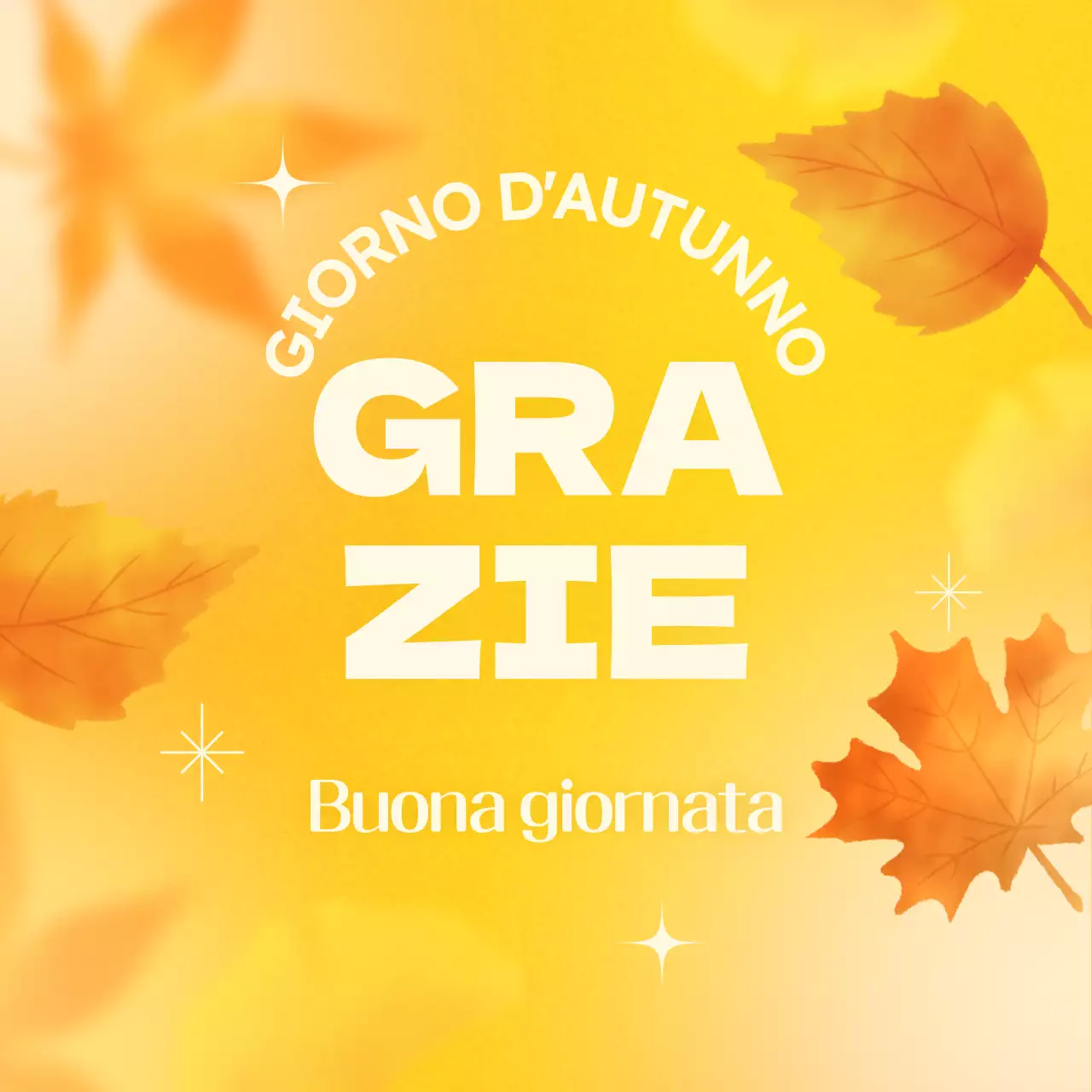 Cartolina autunnale semplice gialla