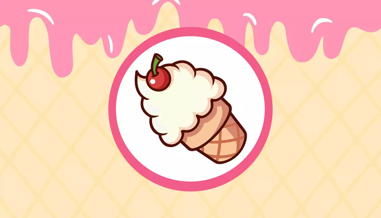 pink cute ice cream busniess card