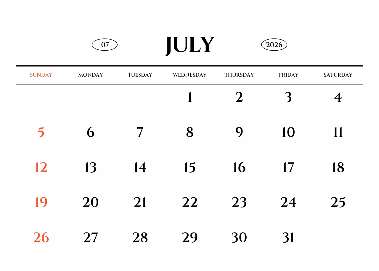 흑백 감성적인 여행 사진 컨셉의 심플한 스타일 벽걸이 달력