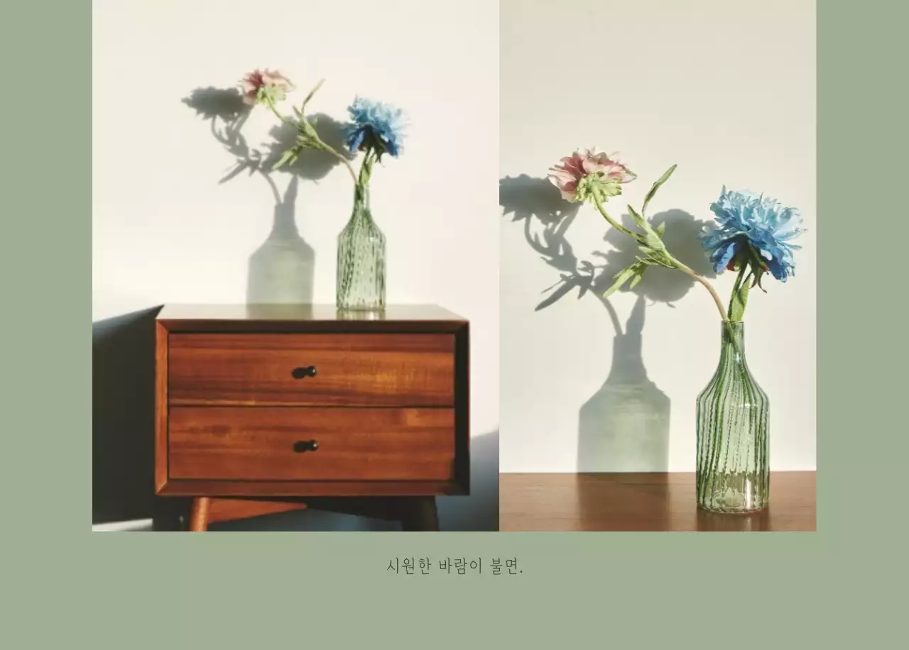 화이트 깔끔한 보테니컬 자연