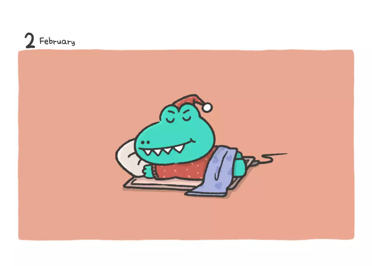 귀여운 아고 일러스트 컨셉의 캘린더