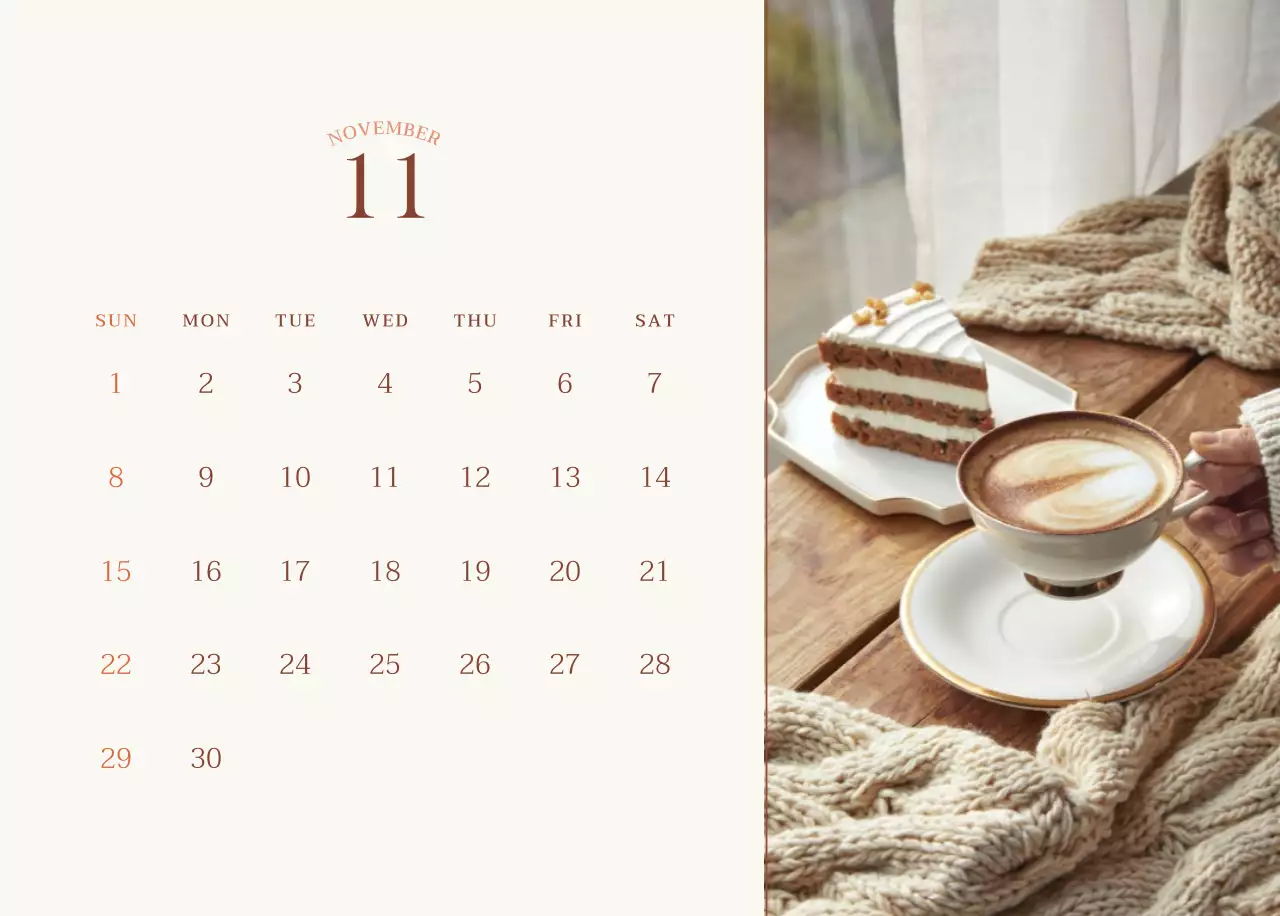 베이지 브라운의 감성적인 카페 사진 레이아웃