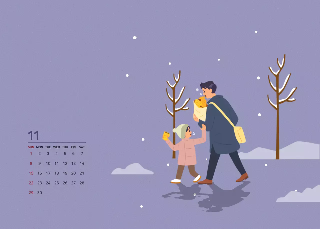 다양한 컬러의 가족 일러스트 컨셉 