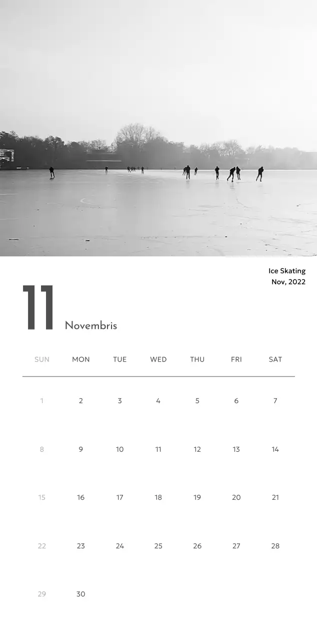 깔끔하고 도시적인 느낌의 사진 달력