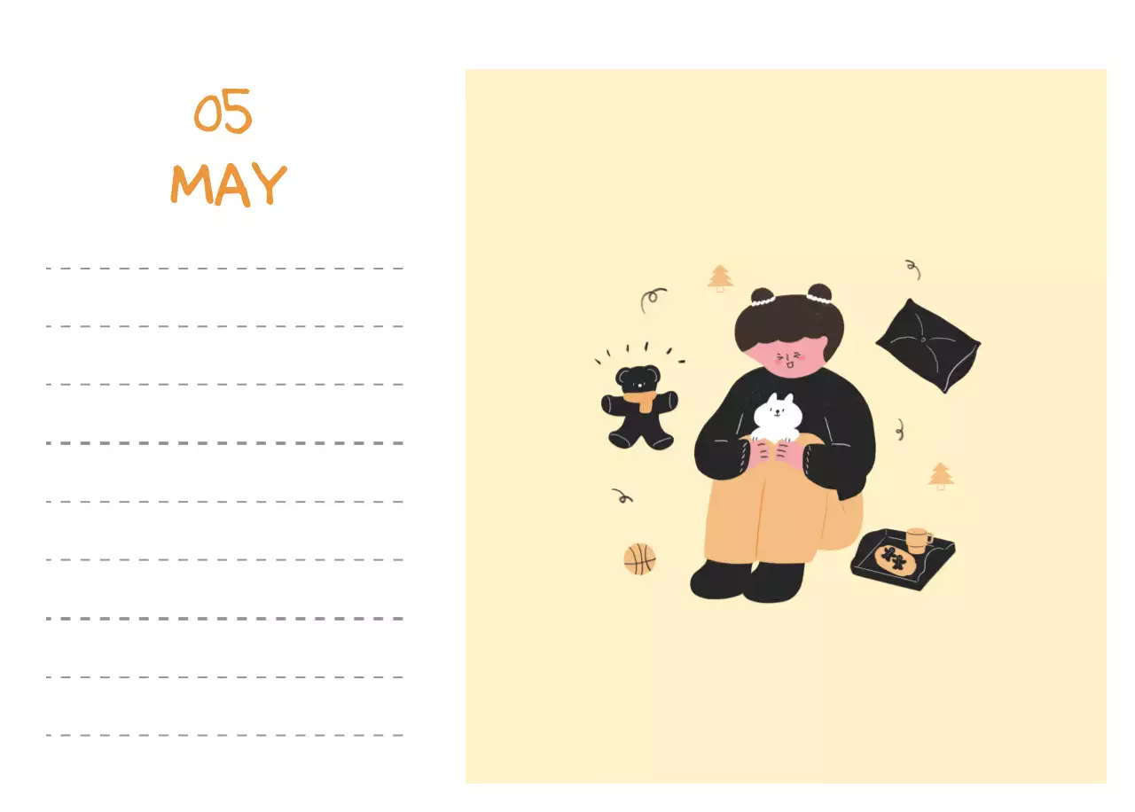 알록달록 귀여운 일상 일러스트 컨셉