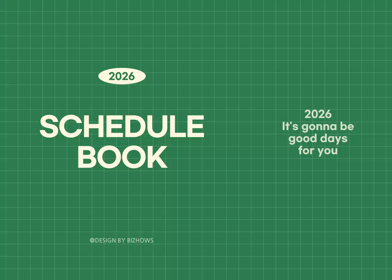 초록색과 연노랑색의 수능 디데이 메모장 컨셉 벽걸이 달력