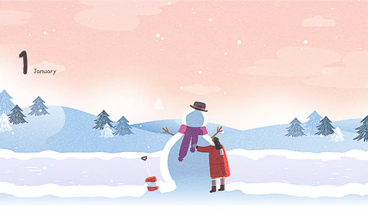 포근한 일러스트가 인상적인 귀여운 달력