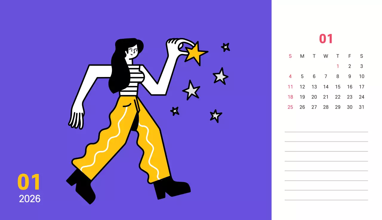 보라색 배경에 깔끔한 라인 일러스트