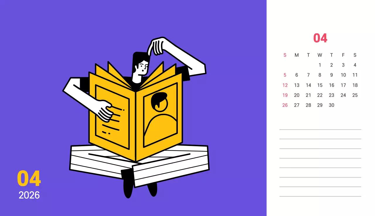 보라색 배경에 깔끔한 라인 일러스트