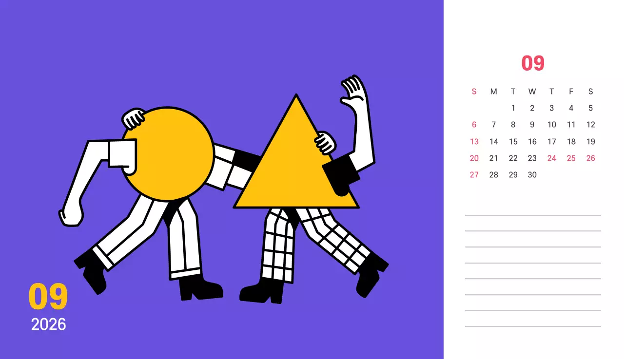 보라색 배경에 깔끔한 라인 일러스트