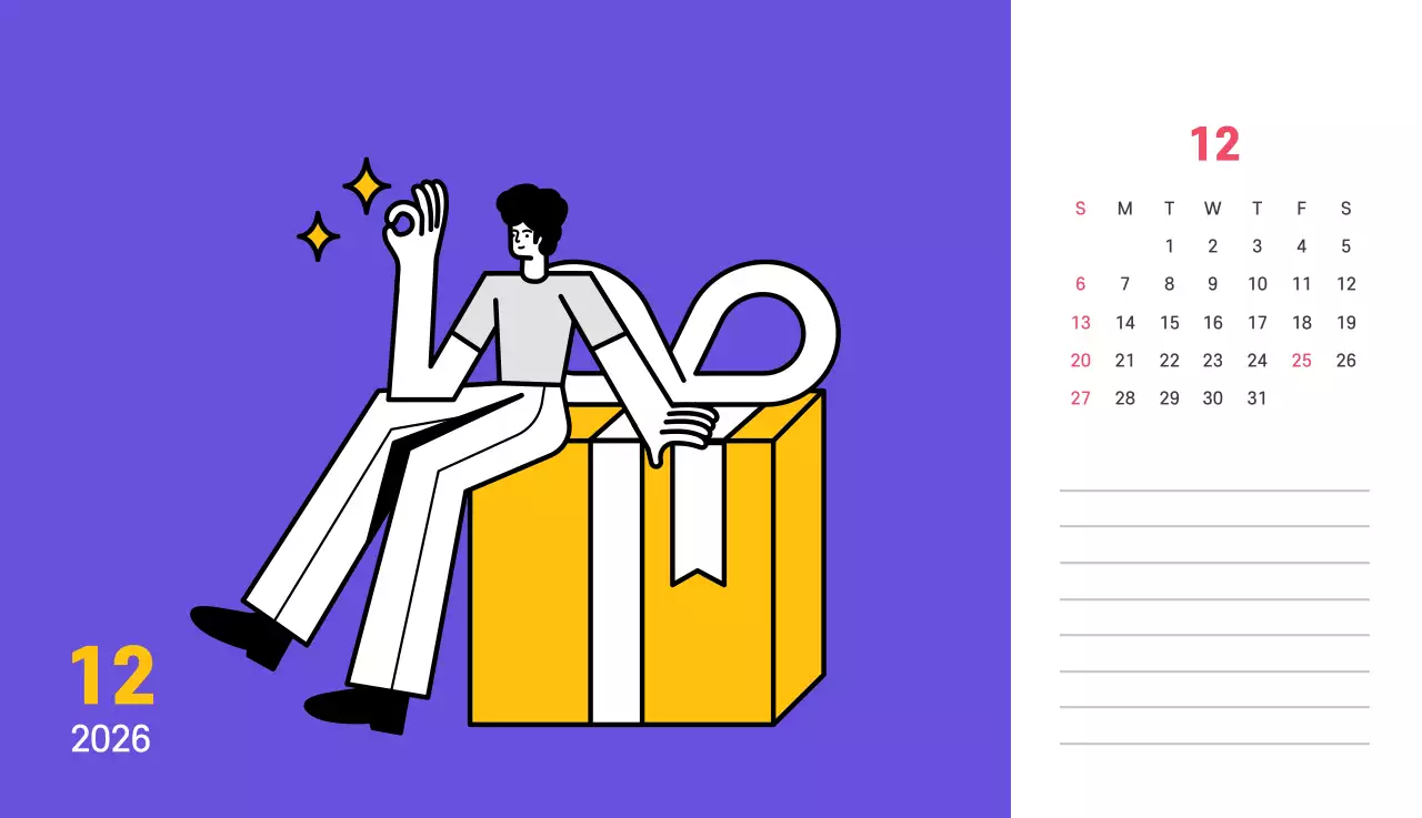 보라색 배경에 깔끔한 라인 일러스트