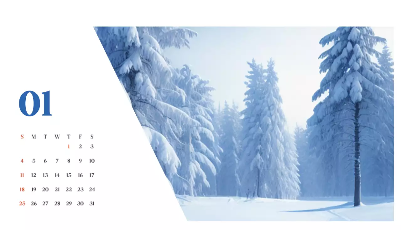 계절별 풍경 사진이 담긴 병원 달력