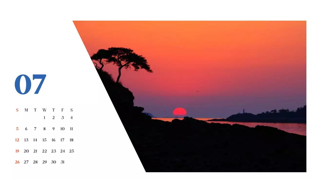 계절별 풍경 사진이 담긴 병원 달력