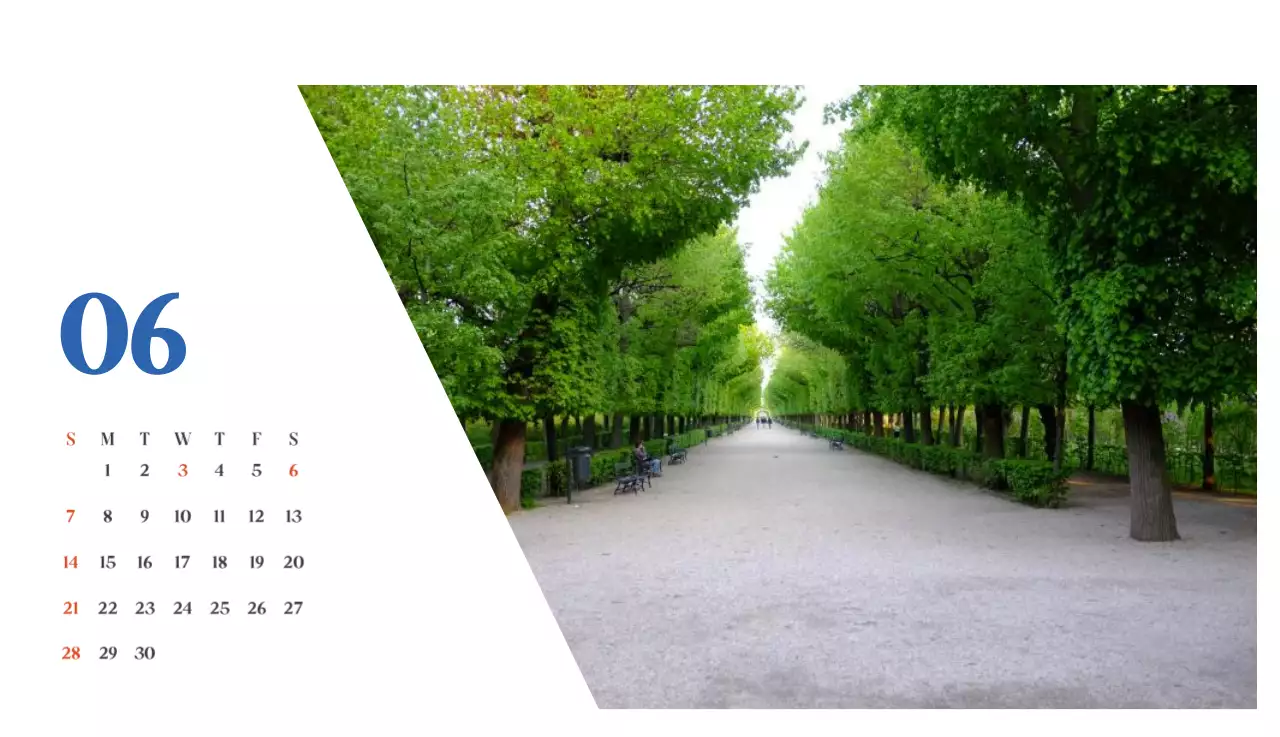 계절별 풍경 사진이 담긴 병원 달력