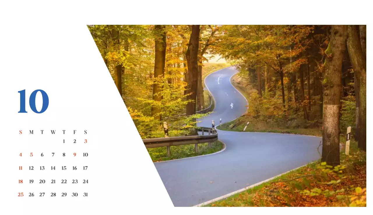 계절별 풍경 사진이 담긴 병원 달력