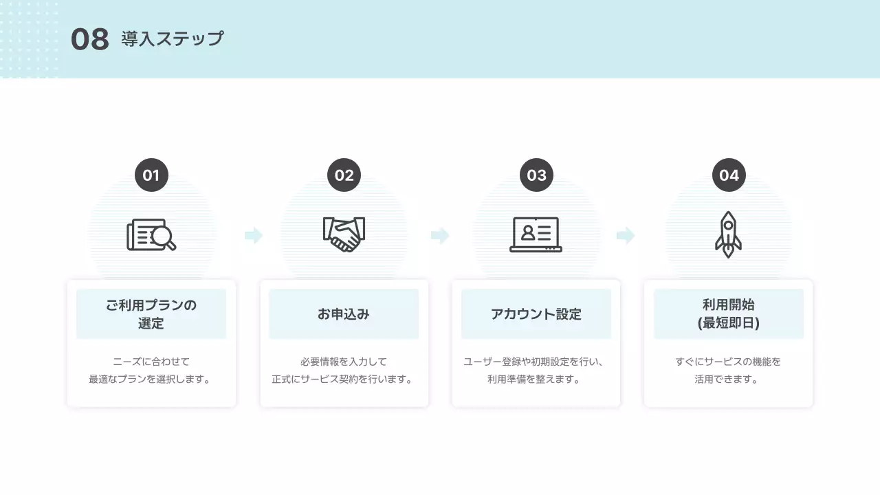 水色 シンプル ビジネス 提案書