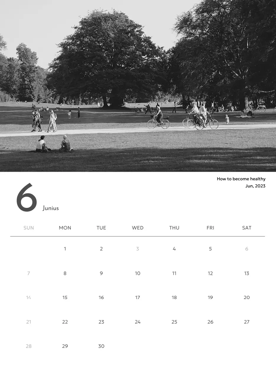 깔끔하고 도시적인 느낌의 사진 달력