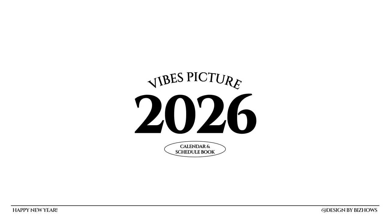 흑백 감성적인 여행 사진 컨셉의 심플한 스타일 벽걸이 달력