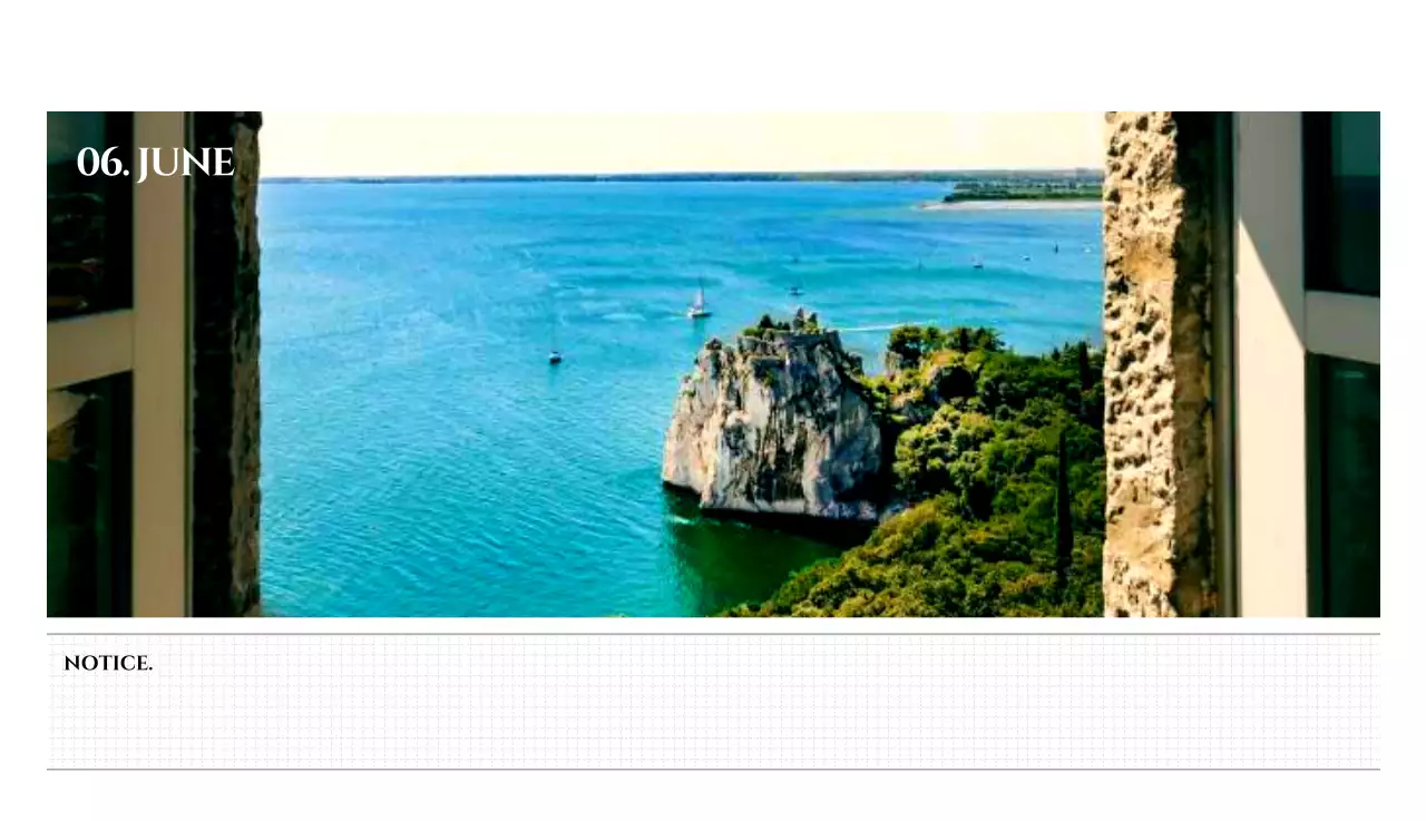 흑백 감성적인 여행 사진 컨셉의 심플한 스타일 벽걸이 달력