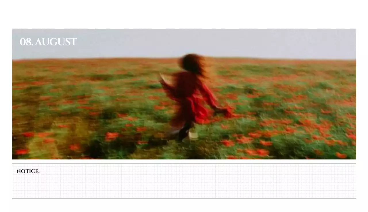 흑백 감성적인 여행 사진 컨셉의 심플한 스타일 벽걸이 달력