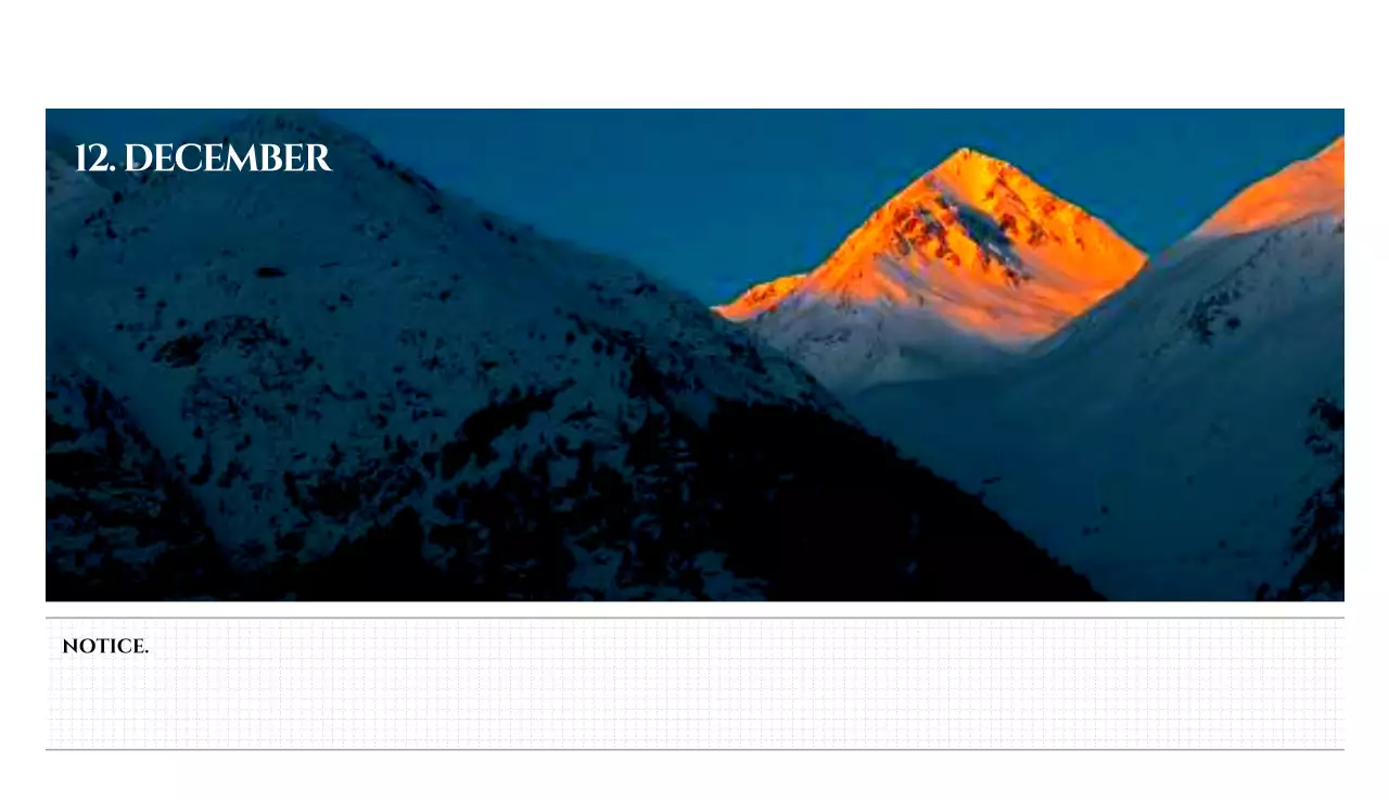 흑백 감성적인 여행 사진 컨셉의 심플한 스타일 벽걸이 달력