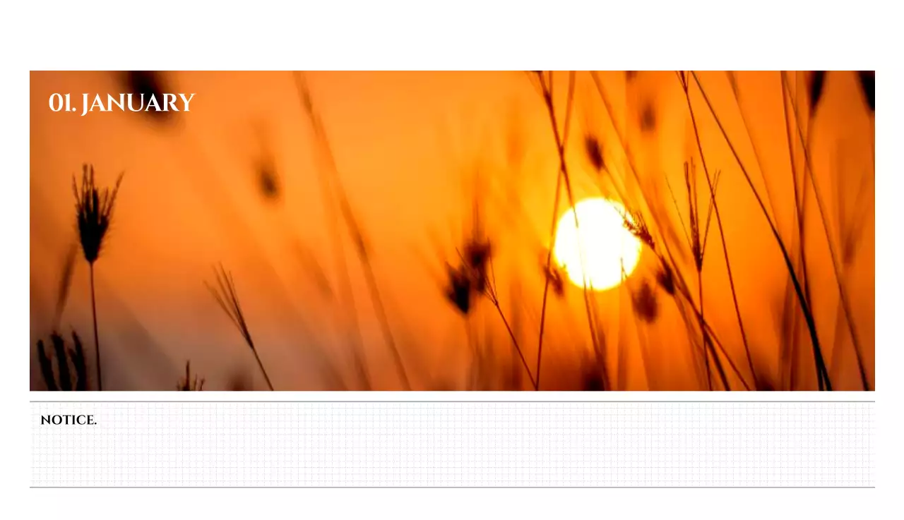 흑백 감성적인 여행 사진 컨셉의 심플한 스타일 벽걸이 달력