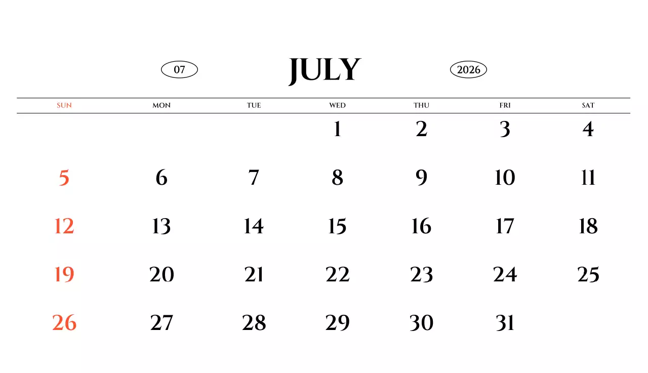 흑백 감성적인 여행 사진 컨셉의 심플한 스타일 벽걸이 달력