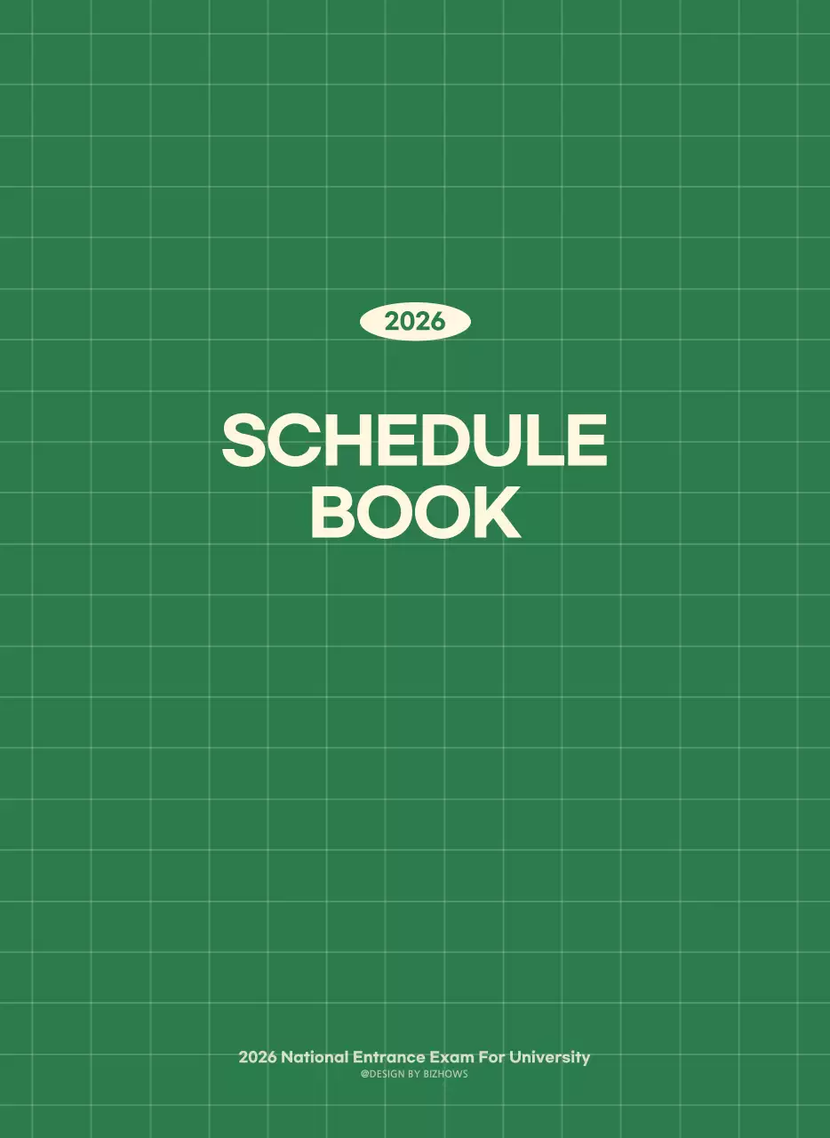 초록색과 연노랑색의 수능 디데이 메모장 컨셉 벽걸이 달력