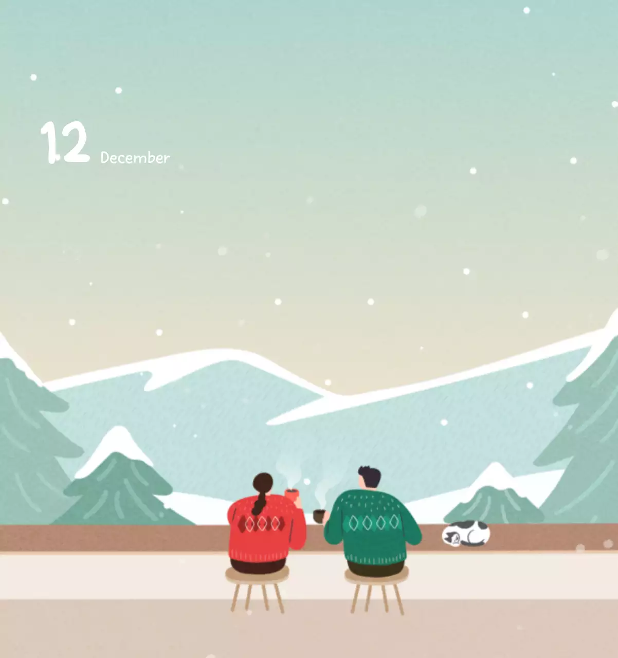 포근한 일러스트가 인상적인 귀여운 달력