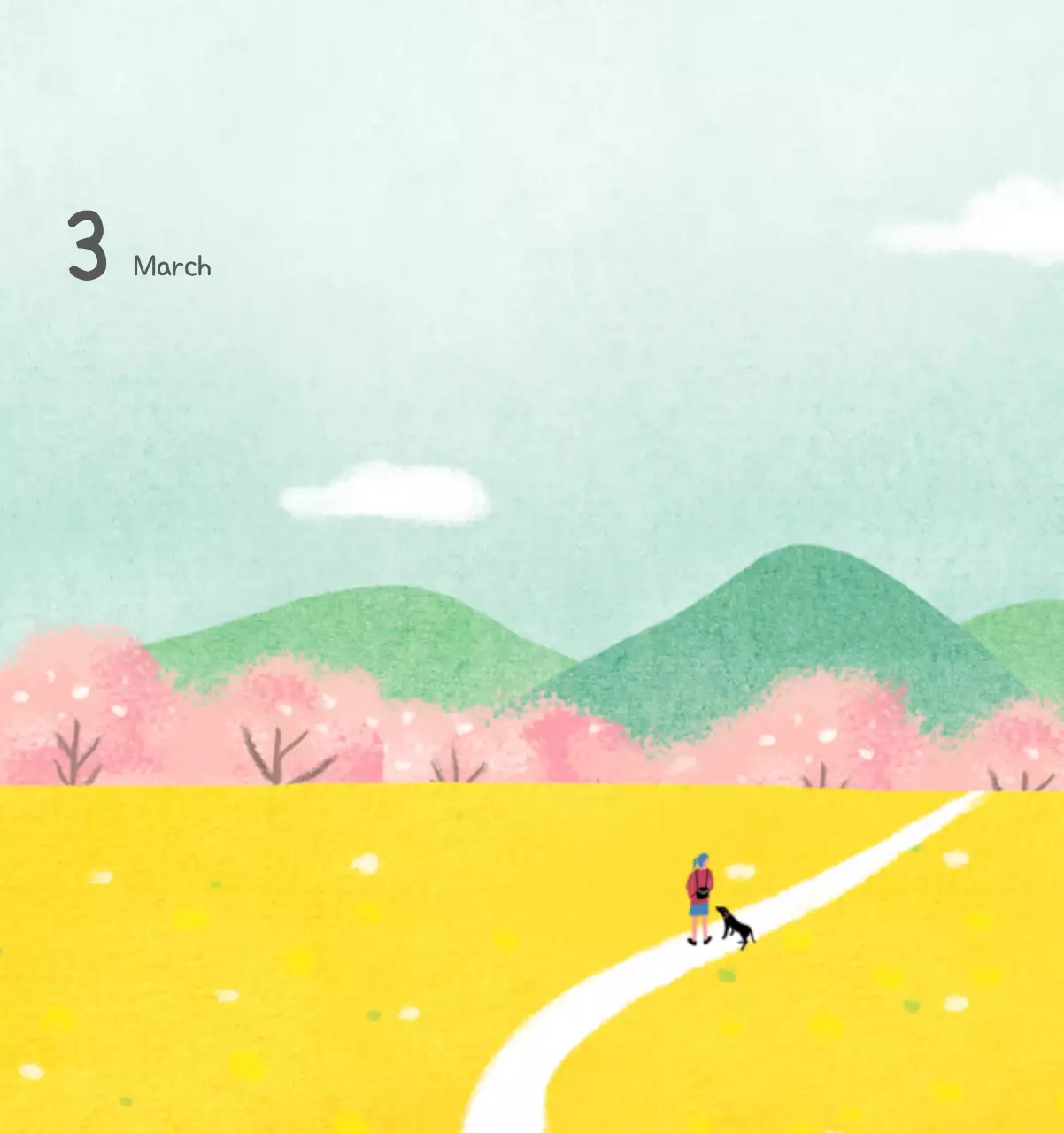 포근한 일러스트가 인상적인 귀여운 달력